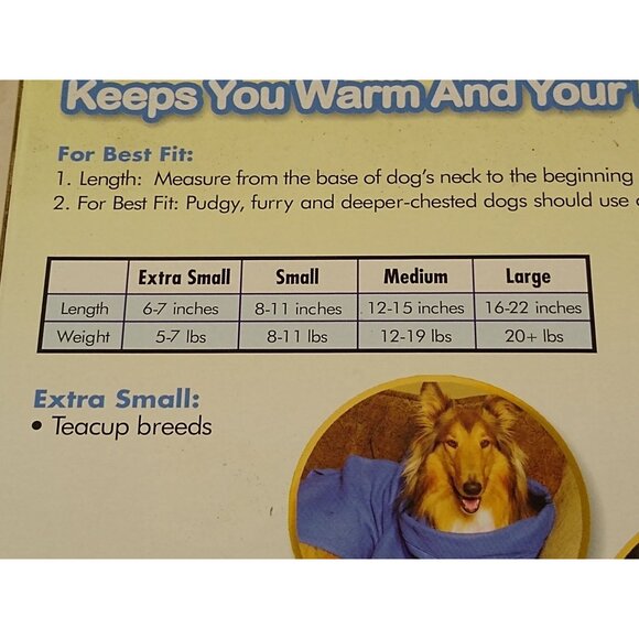 Snuggie For Dogs Blanket Coat W/ Sleeves Extra Small Washable Fleece Pet Blanket - Picture 6 of 6